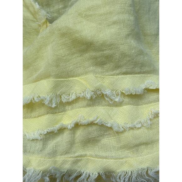 Cadenza Woman’s Top Shirt 100% Linen Button Up Yellow Lagenlook Made in Italy - Picture 7 of 11